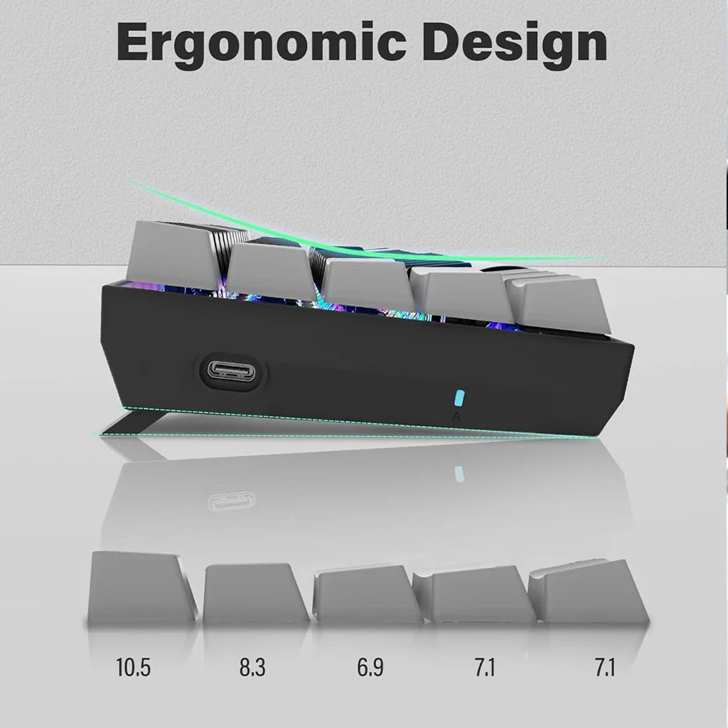 E-Yooso Z-686 Gray Black Mechanical Keyboard (Red Switch)