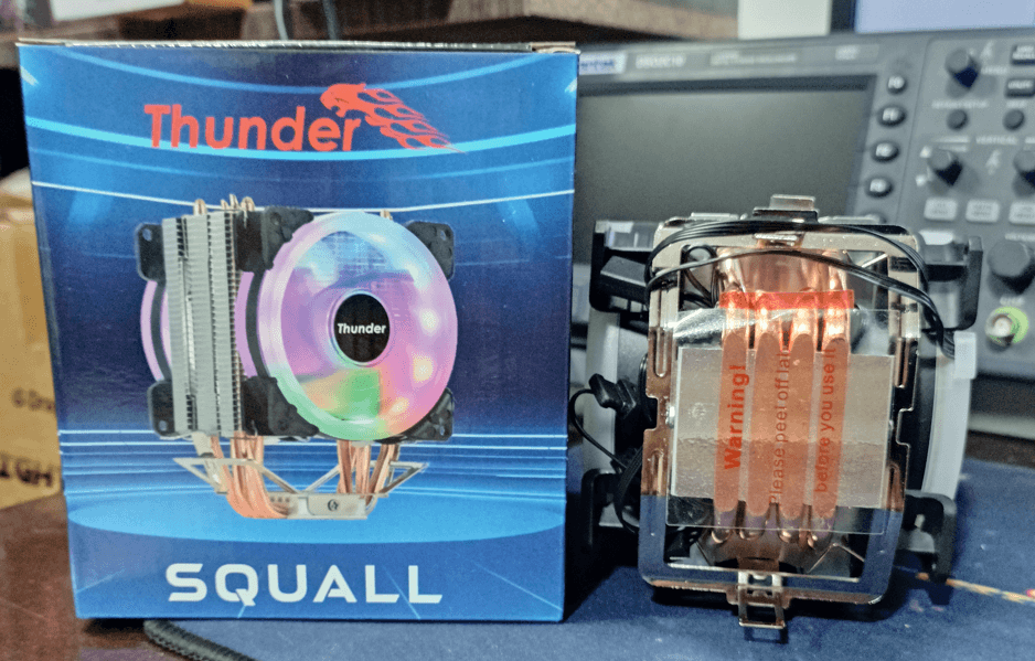Thunder Squall TAC-225 ARGB CPU Air Cooler – 4 Copper Heatpipes, Dual Fan