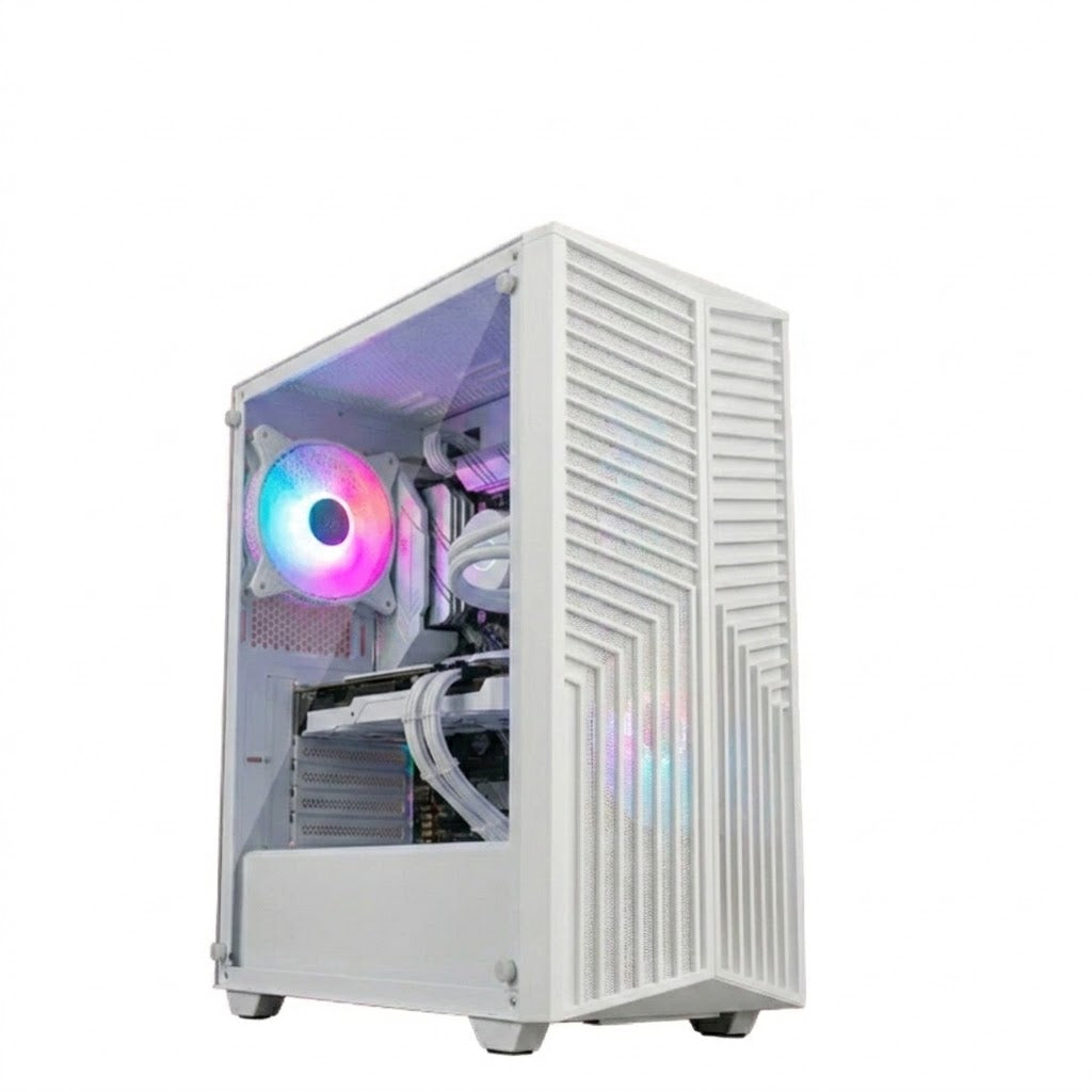 Thunder SABER Mid-Tower Gaming PC Case – Tempered Glass, 3× Pre-Installed ARGB Fans