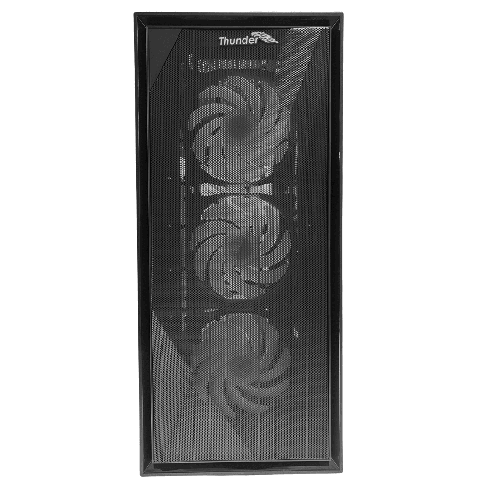 Thunder Tizona (With x4 ARGB Fans) Mid-Tower ATX Gaming Case – Black