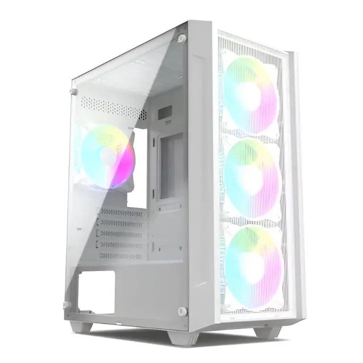 E-Dragon Syrax Mid-Tower ATX Gaming Case, 3x ARGB Fans Preinstalled