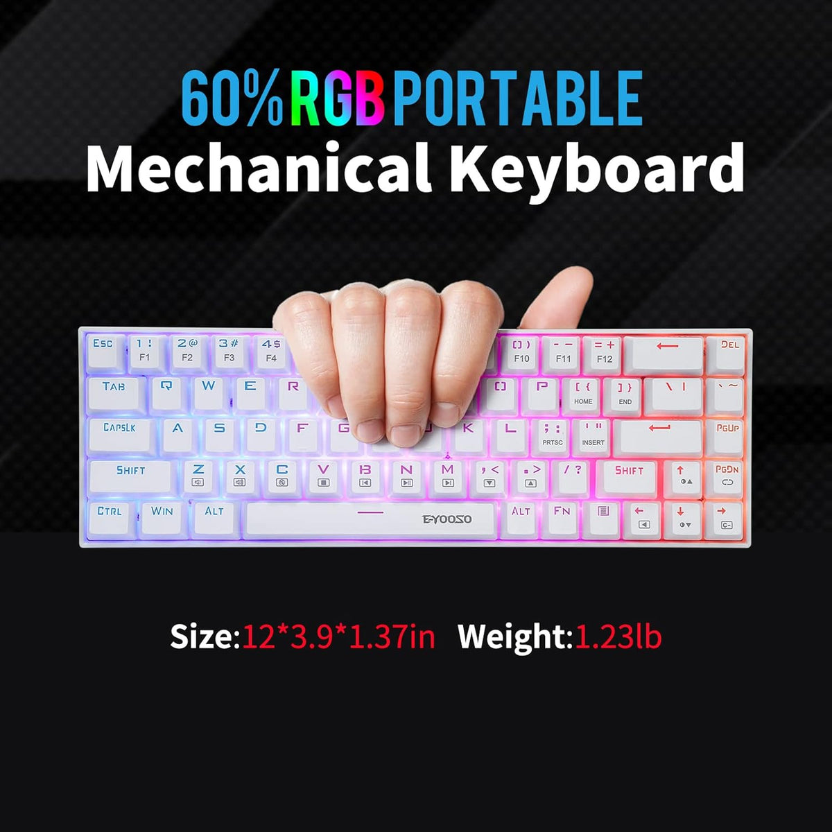E-Yooso Z686 (White) | Wired Gaming Keyboard| Red Switch