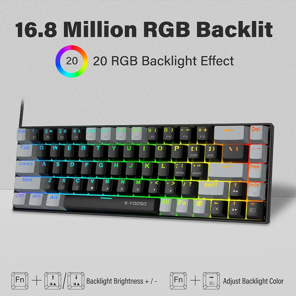 E-Yooso Z686 (Blue Switch) | Wired Gaming Keyboard