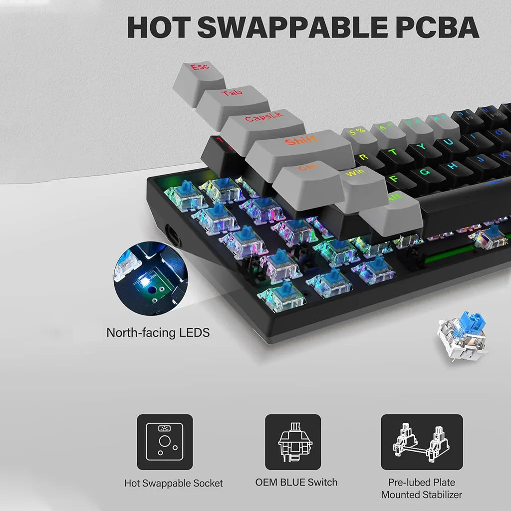 E-Yooso Z686 (Blue Switch) | Wired Gaming Keyboard
