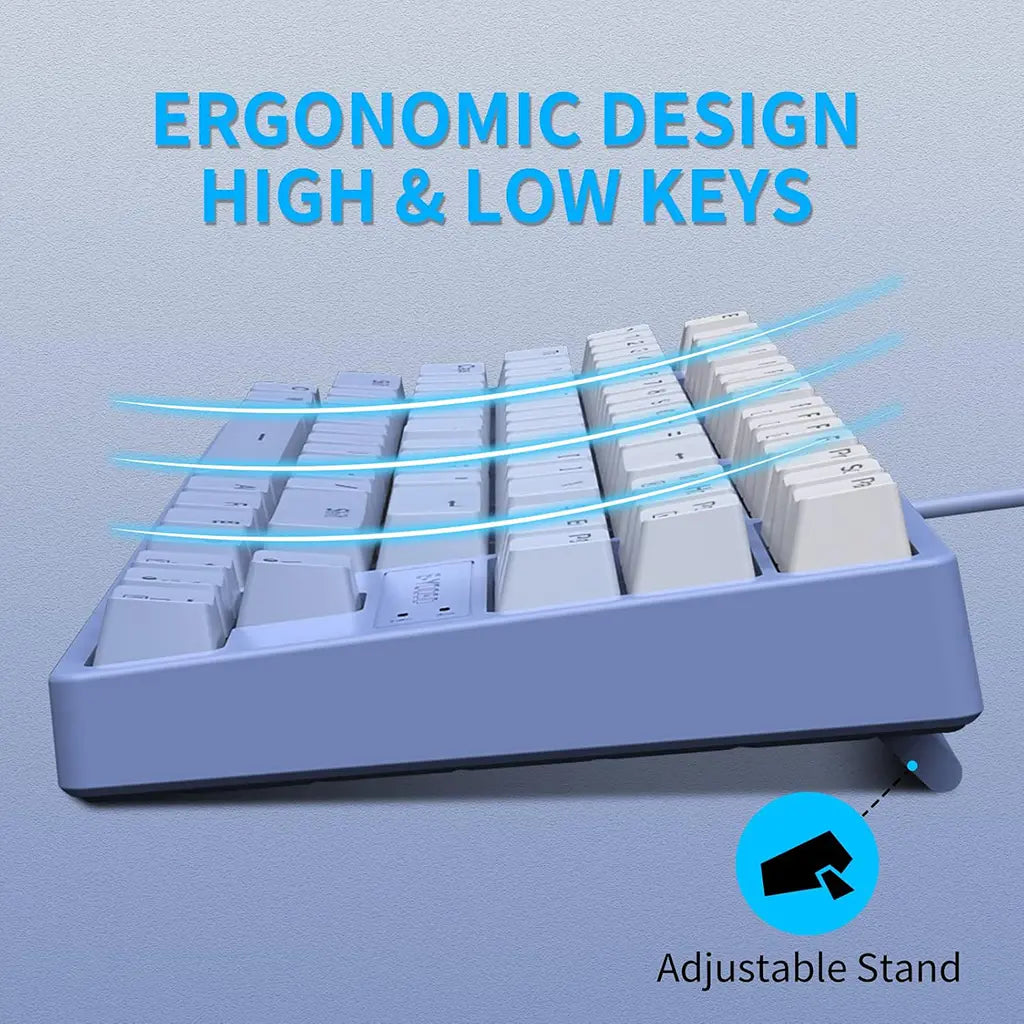 E-YOOSO Z-87 Gradient Blue Single Light Gaming Keyboard With Blue, Red & Brown Switches