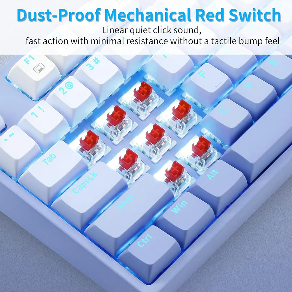 E-YOOSO Z-87 Gradient Blue Single Light Gaming Keyboard With Blue, Red & Brown Switches