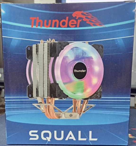 Thunder Squall TAC-225 ARGB CPU Air Cooler – 4 Copper Heatpipes, Dual Fan