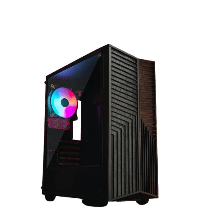 Thunder SABER Mid-Tower Gaming PC Case – Tempered Glass, 3× Pre-Installed ARGB Fans