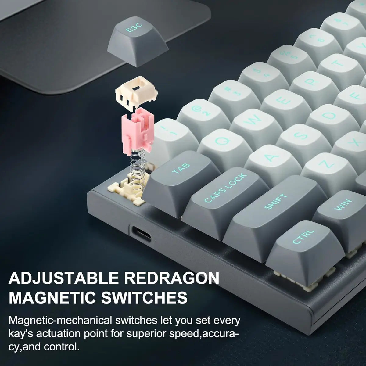 E-Yooso HZ61 Rapid Trigger Gaming Keyboard, Magnetic Switches