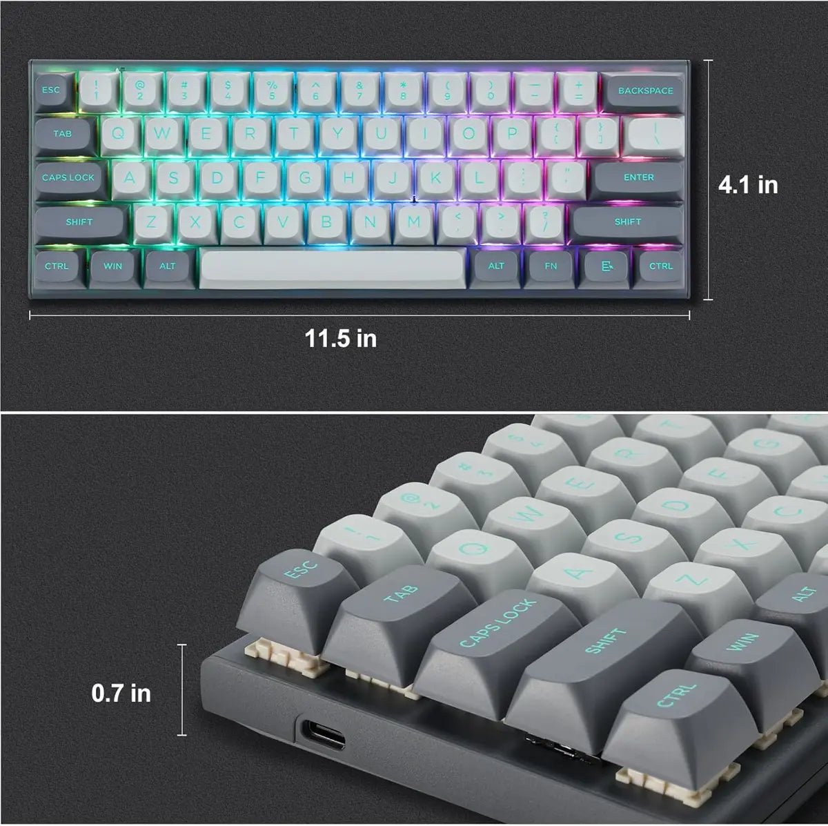E-Yooso HZ61 Rapid Trigger Gaming Keyboard, Magnetic Switches