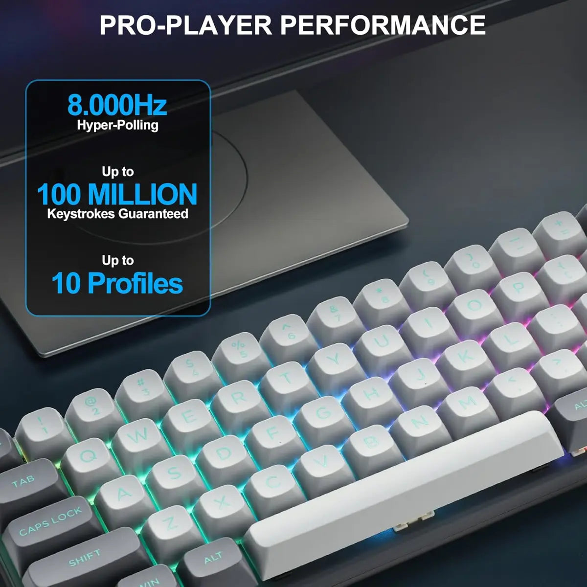 E-Yooso HZ61 Rapid Trigger Gaming Keyboard, Magnetic Switches