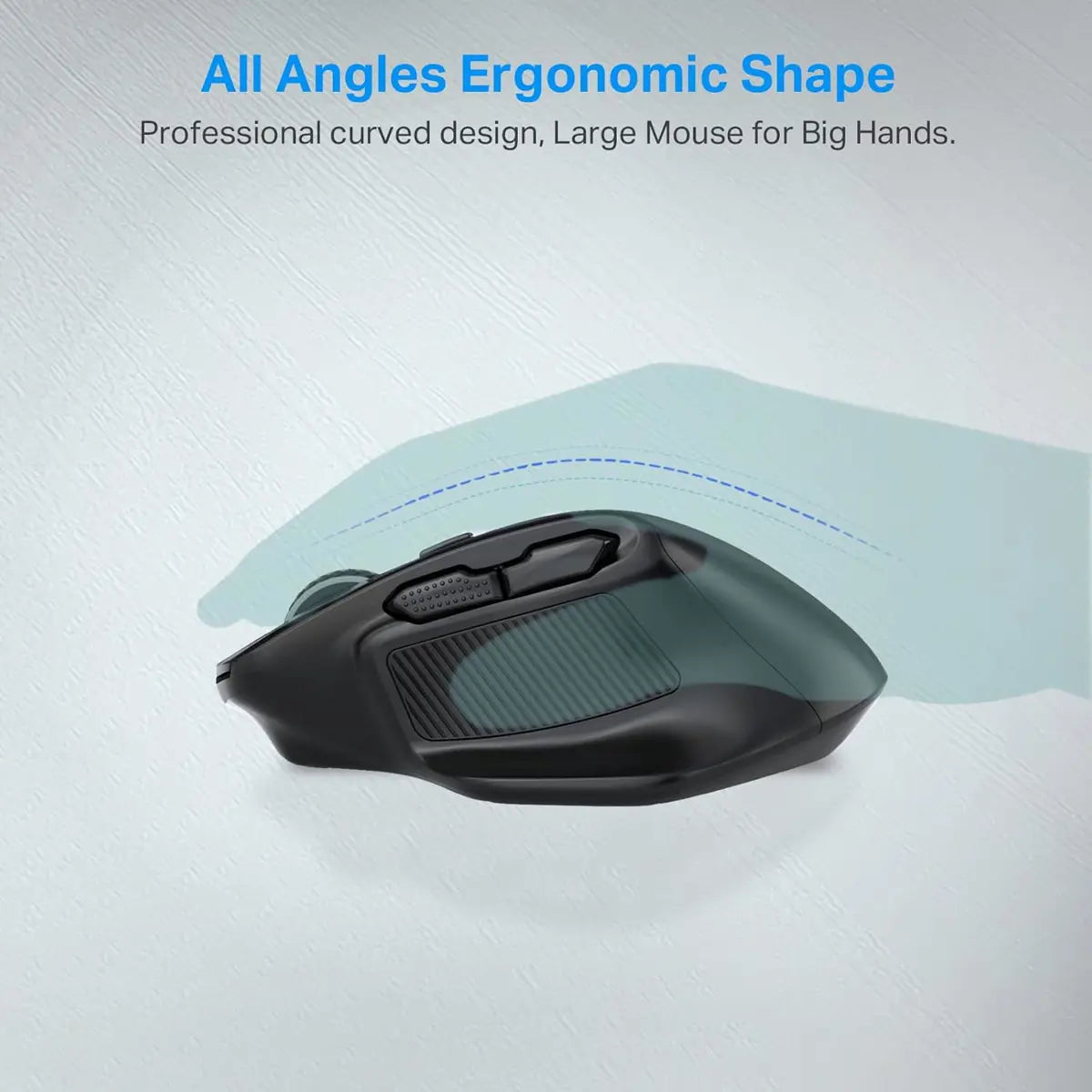 E-Yooso X31 Large Wireless Mouse for Big Hands,  Cordless Ergo Computer Mouse