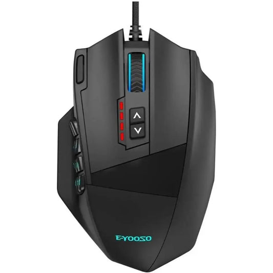 E-Yooso X39 Wired Gaming Mouse, PAW3327, RGB Backlit, 10 Macro Side Buttons
