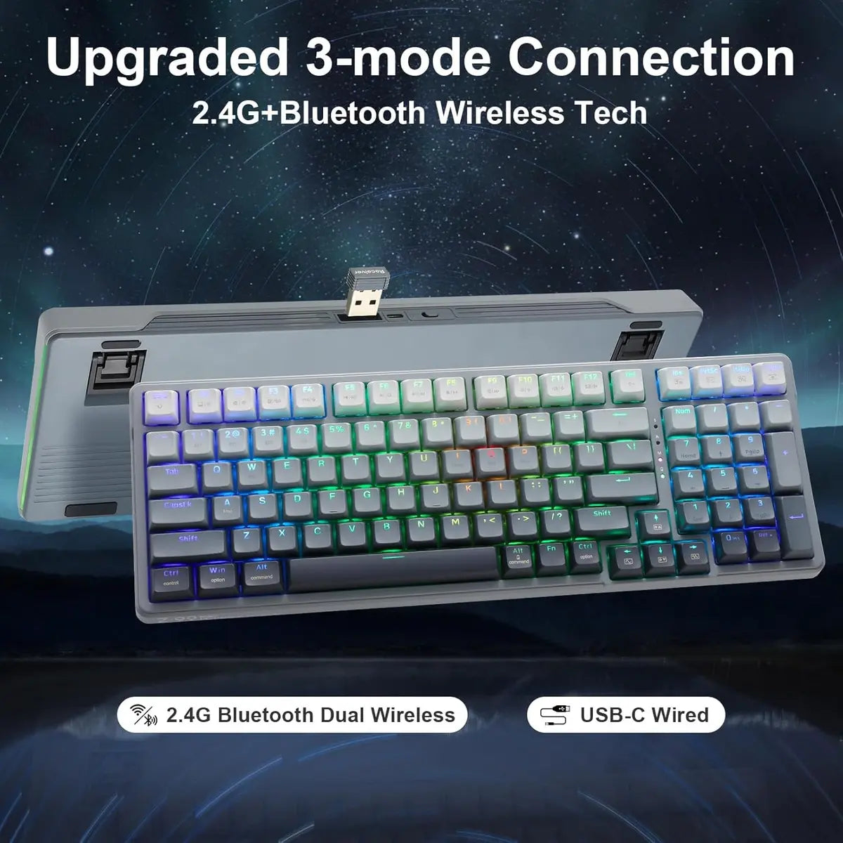 E-Yooso Z99 Wireless Tri-Mode Bluetooth Mechanical Keyboard