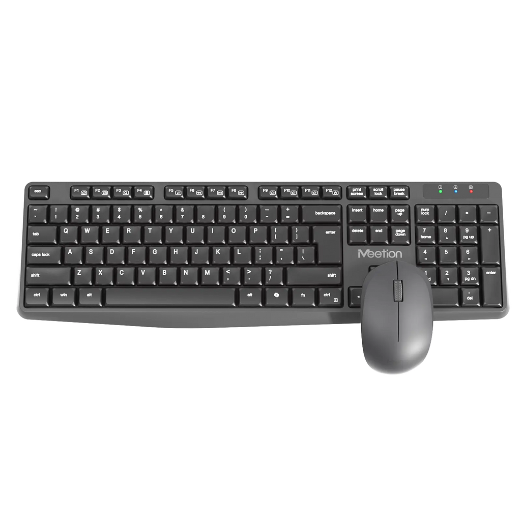 Meetion CW235 lightweight wireless keyboard and mouse combo for office and home setup.