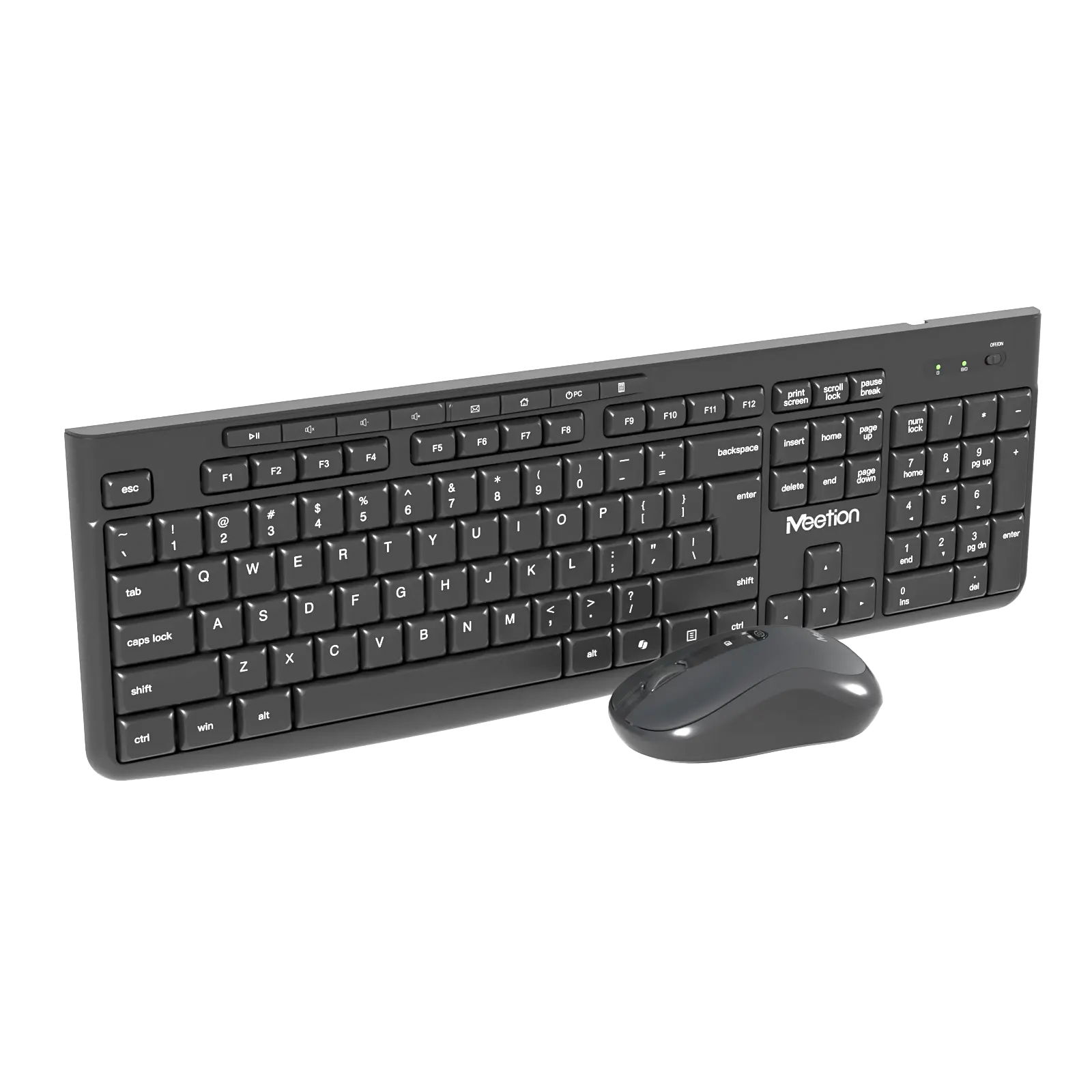 Meetion CW295 lightweight wireless keyboard and mouse combo for office and home use.