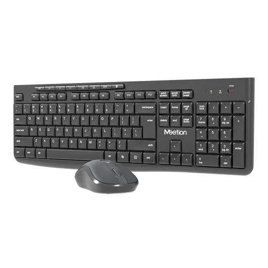 Meetion CW295 lightweight wireless keyboard and mouse combo for office and home use.