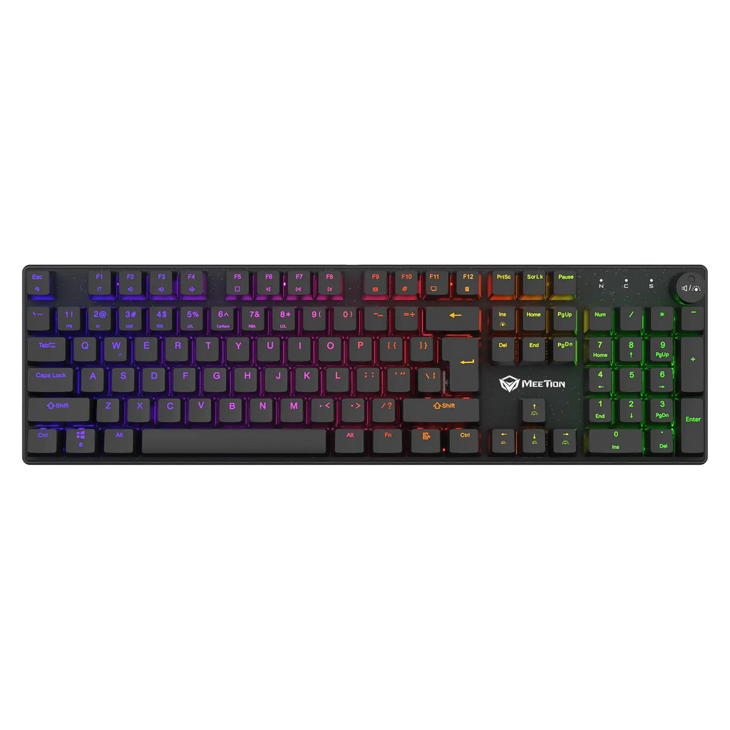 Gaming keyboard with RGB backlighting on a white background Gaming King
