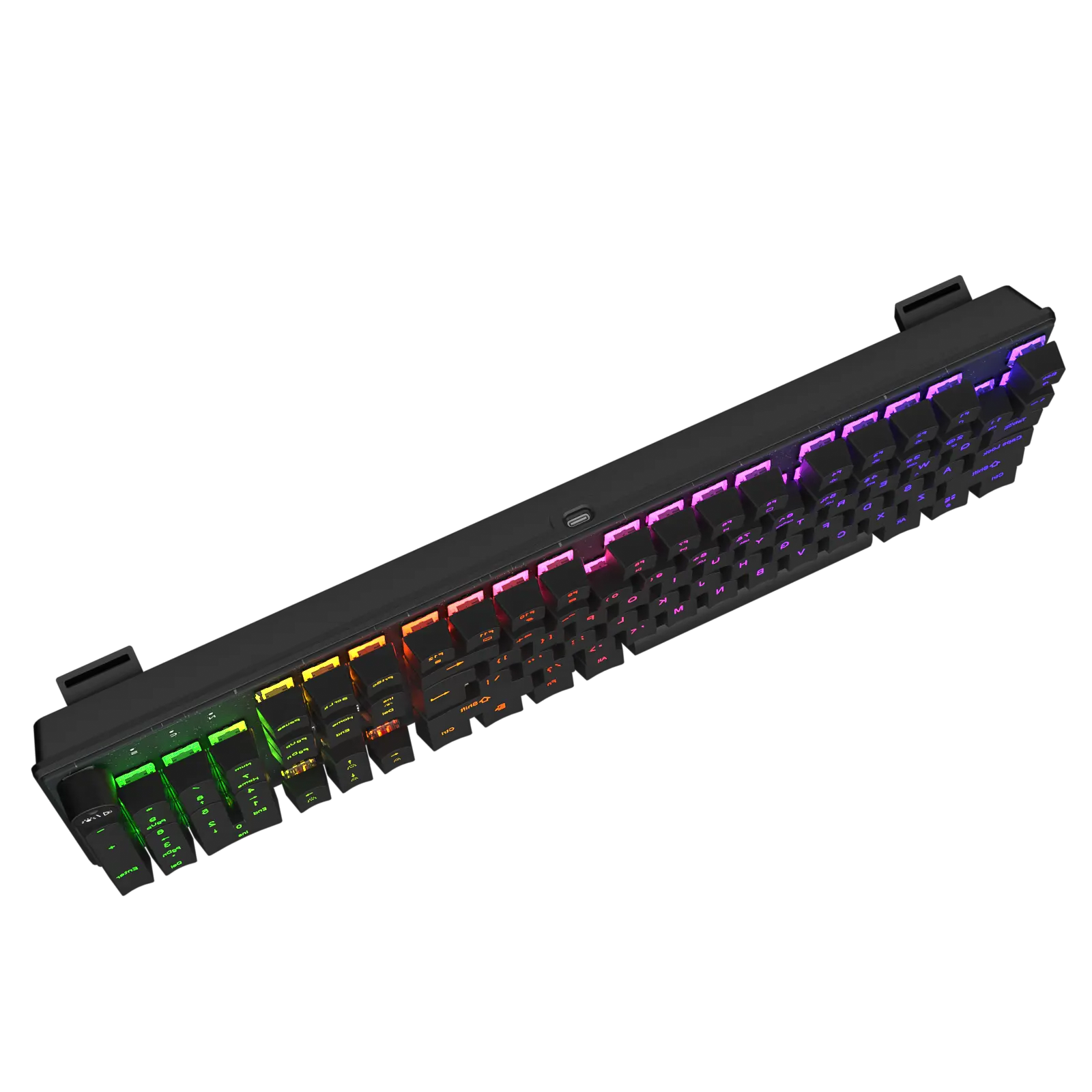 Gaming keyboard with RGB lighting on a white background Gaming King