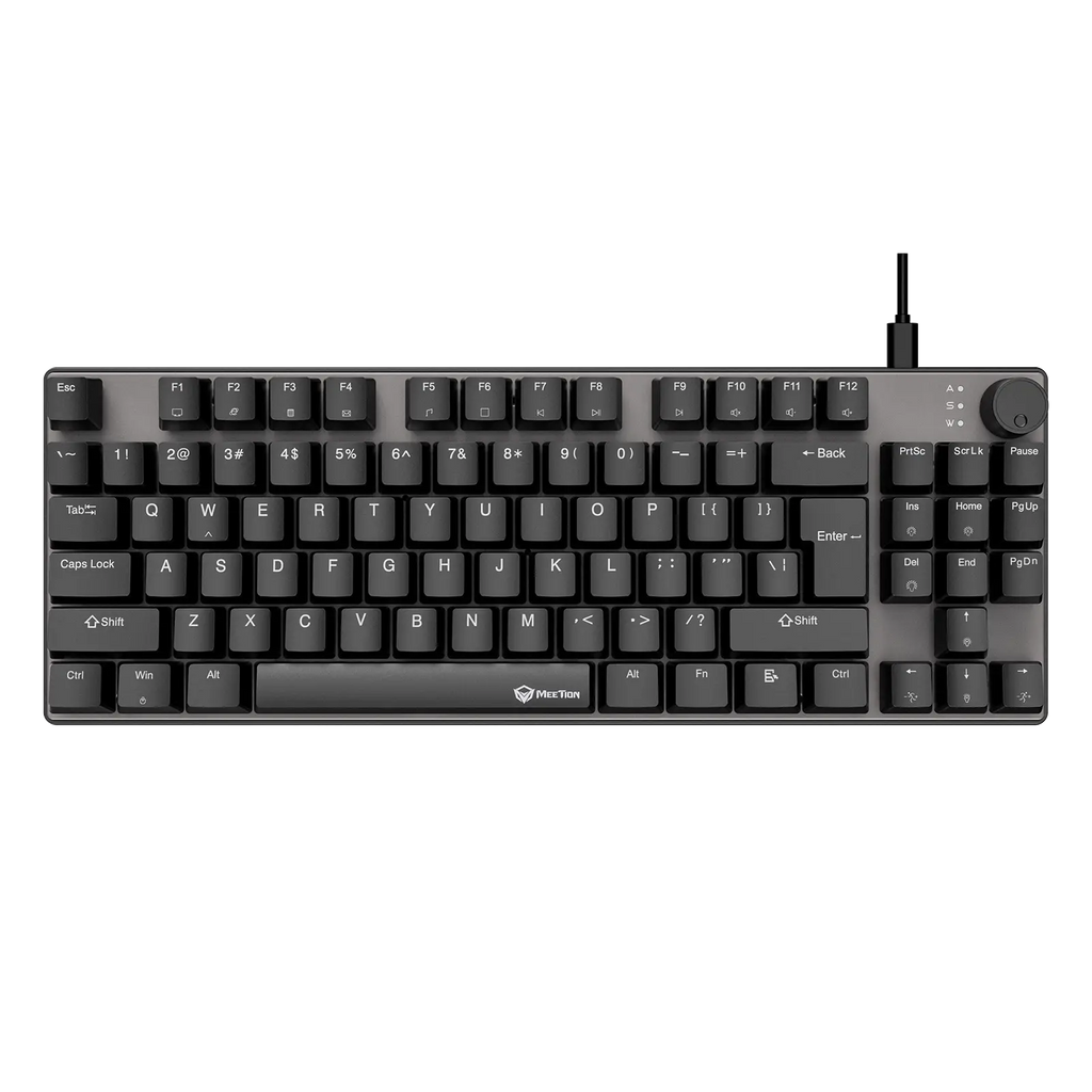 Black mechanical keyboard on a white background gaming King