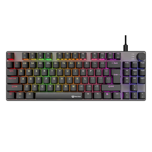Mechanical keyboard with RGB backlighting on a white background Gaming King