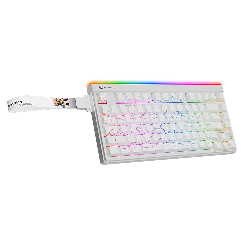 Meetion Vibekey B75 75% Wireless Gaming Keyboard White in Pakistan 