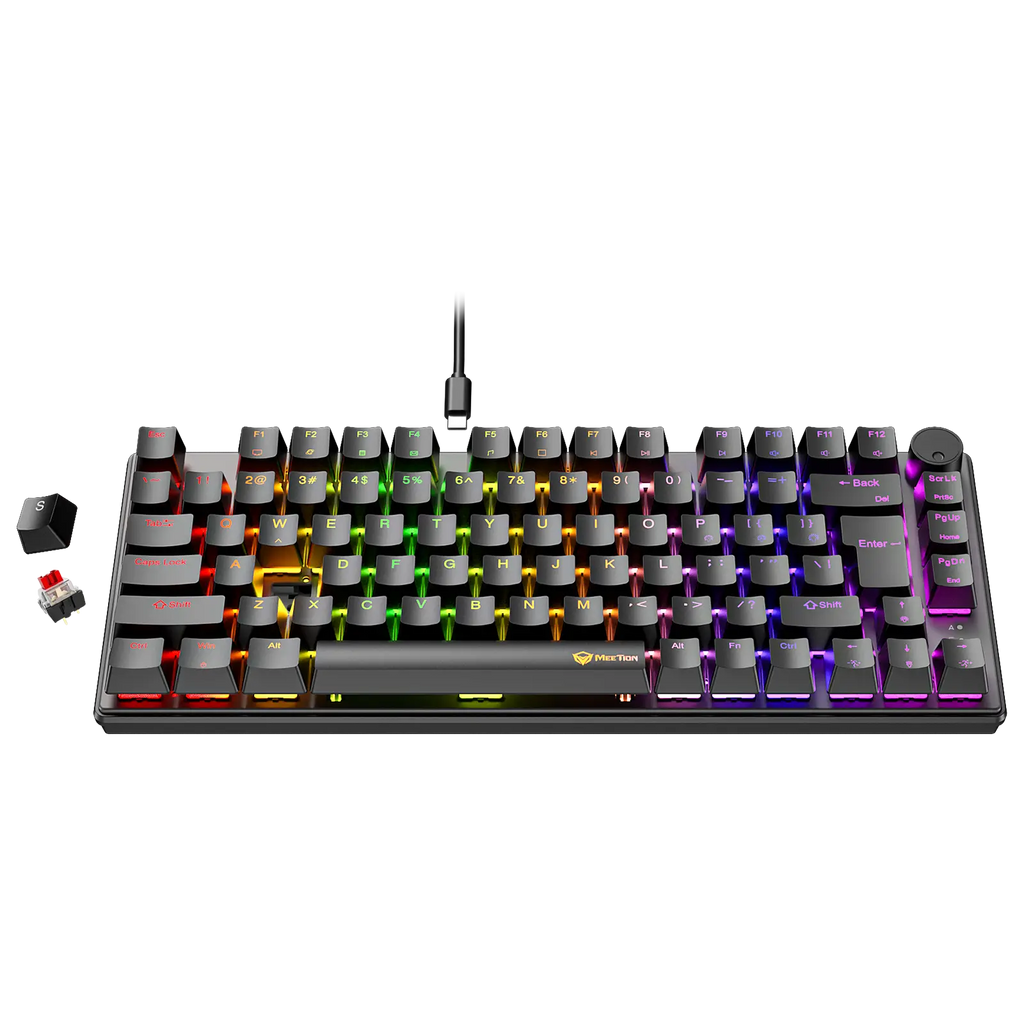 Meetion MK006 Pro 75% RGB Wired Mechanical Keyboard – Black