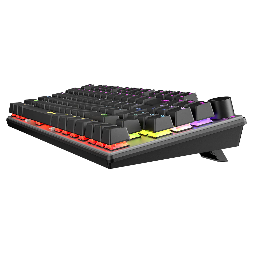 Gaming keyboard with RGB lighting on a white background Gaming king