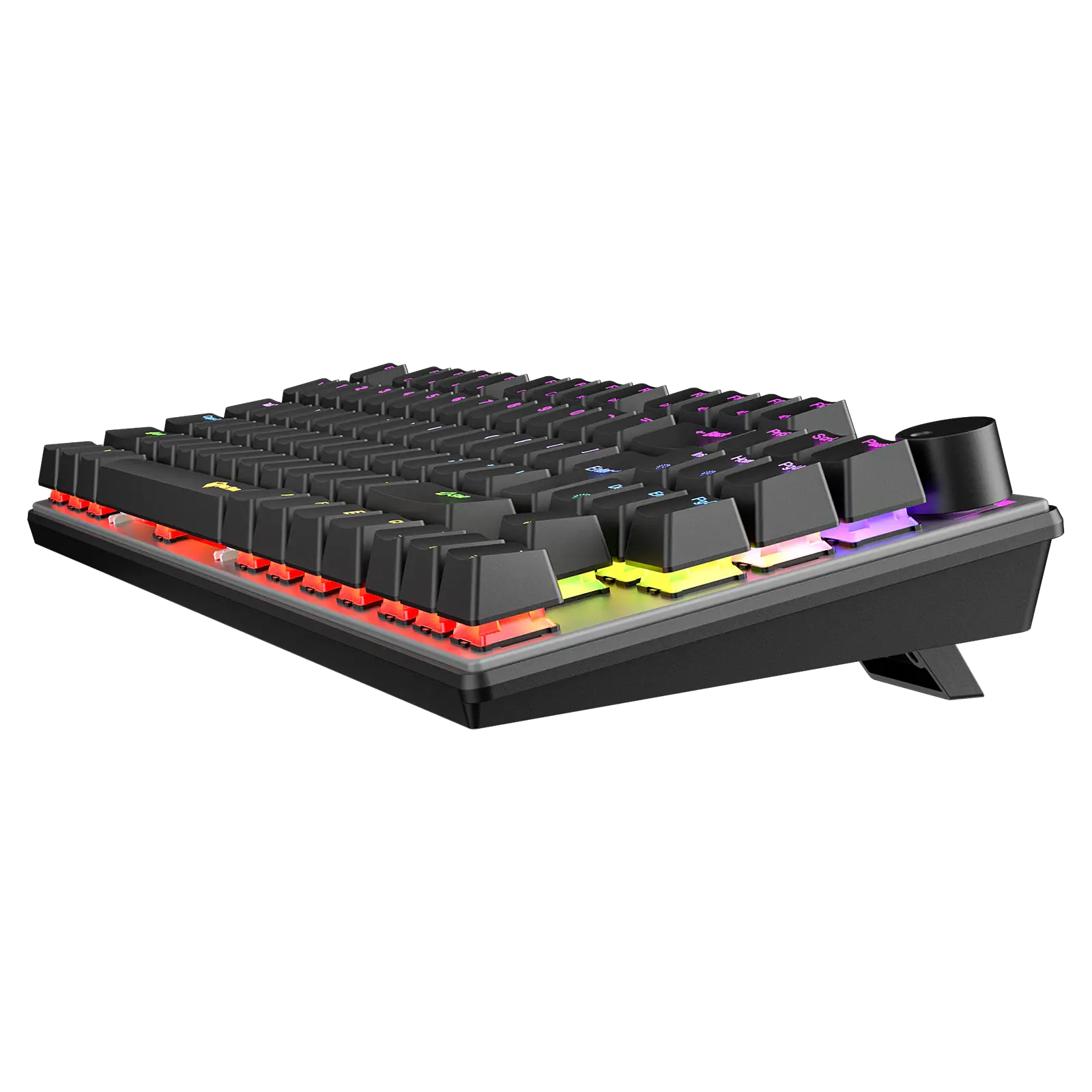 Gaming keyboard with RGB lighting on a white background Gaming king