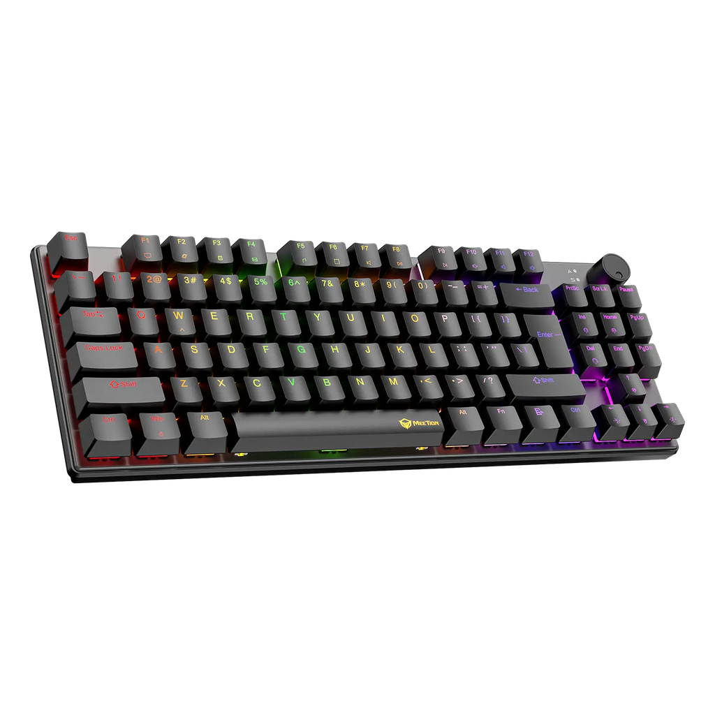 Mechanical keyboard with RGB lighting on a white background Gaming King