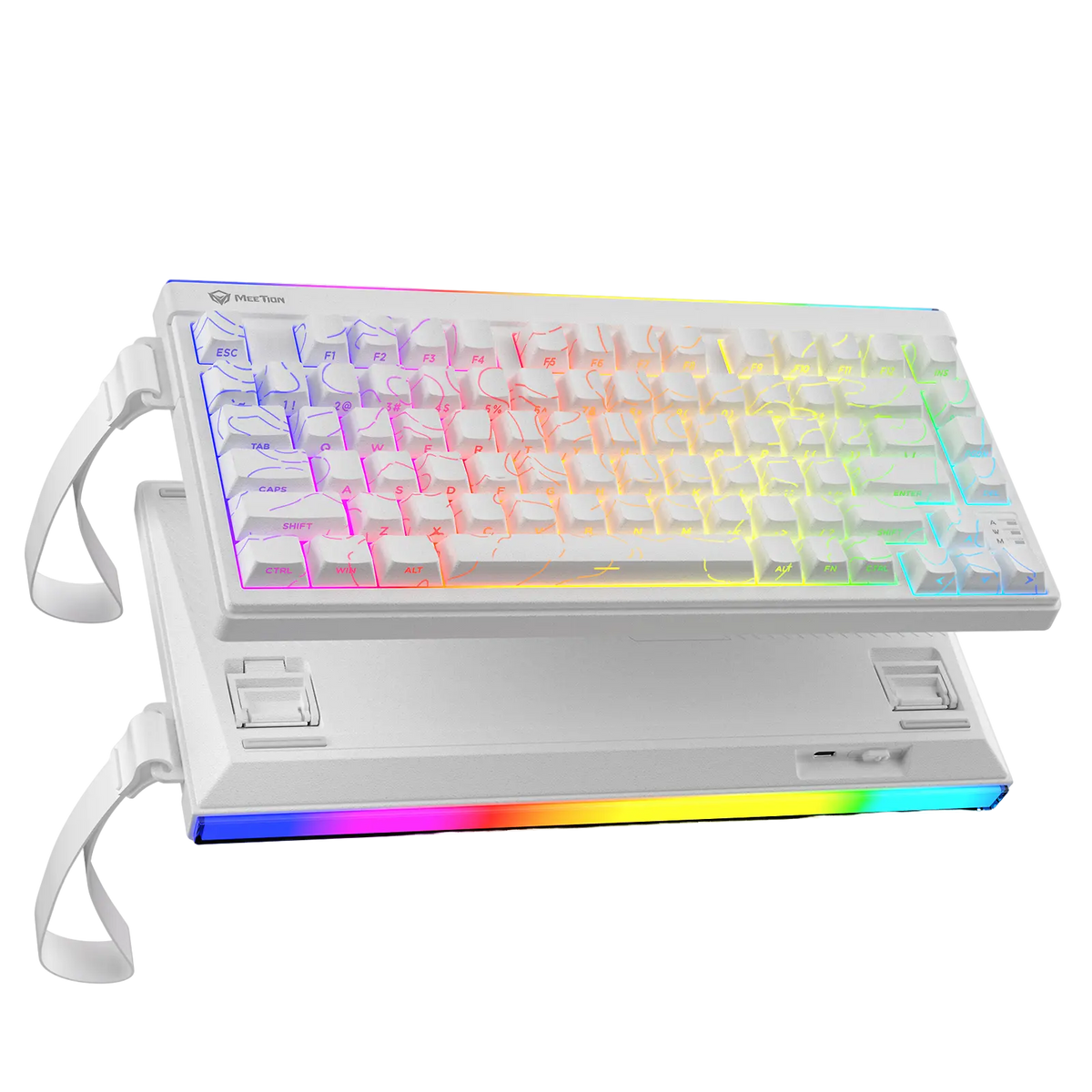 Meetion Vibekey B75 75% Wireless Gaming Keyboard White in Pakistan 