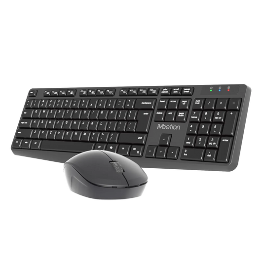 Meetion CW235 lightweight wireless keyboard and mouse combo for office and home setup.