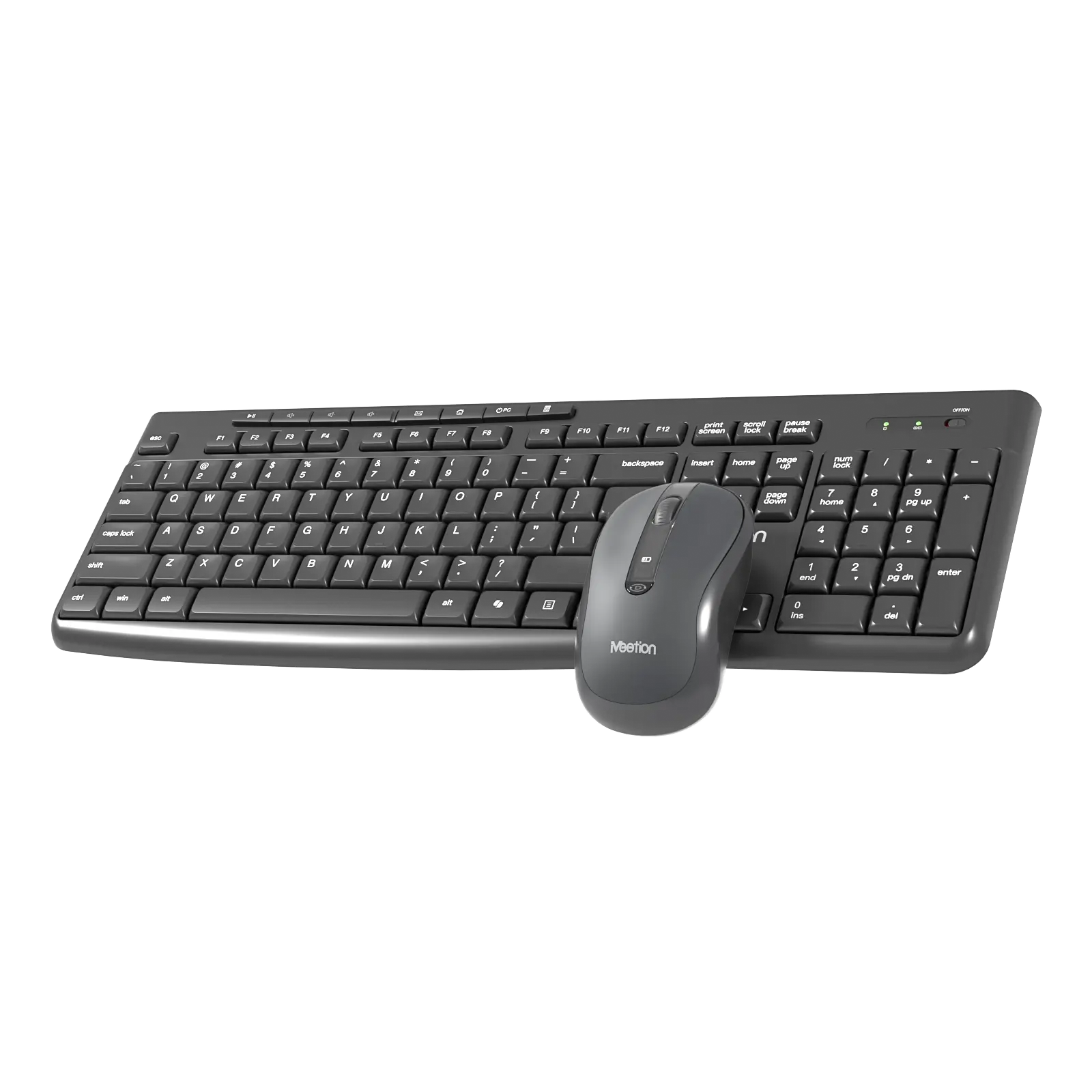 Meetion CW295 lightweight wireless keyboard and mouse combo for office and home use.
