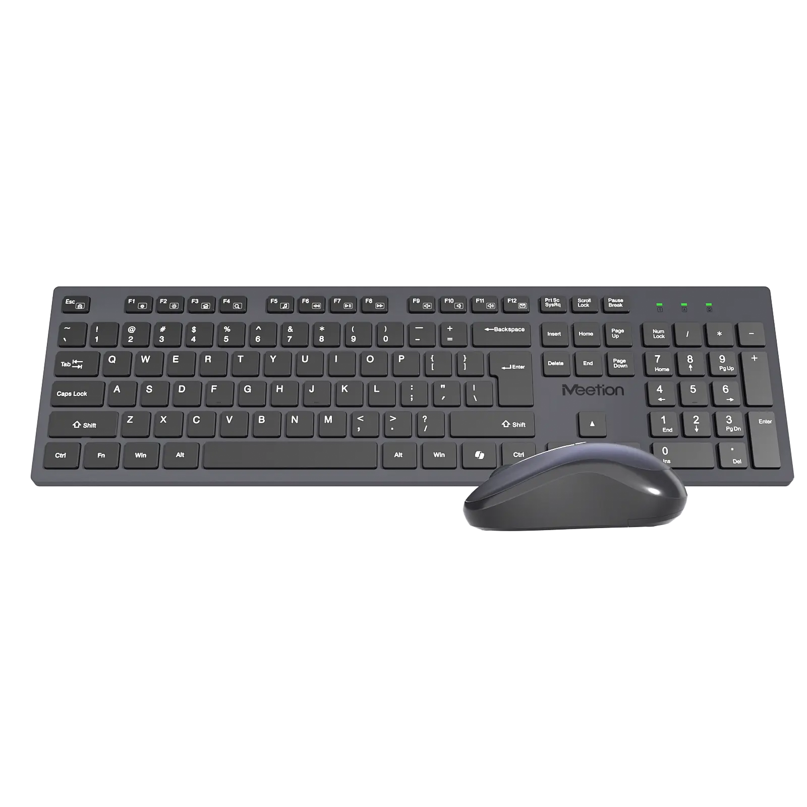 Meetion CW216 lightweight wireless keyboard and mouse combo for office and home workspace.