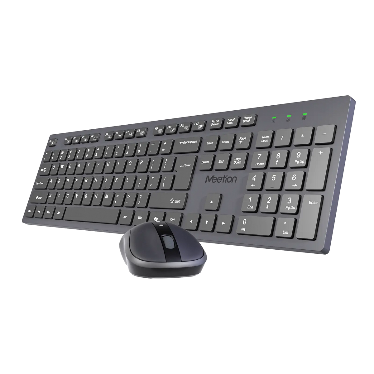 Meetion CW216 lightweight wireless keyboard and mouse combo for office and home workspace.