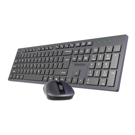 Meetion CW216 lightweight wireless keyboard and mouse combo for office and home workspace.