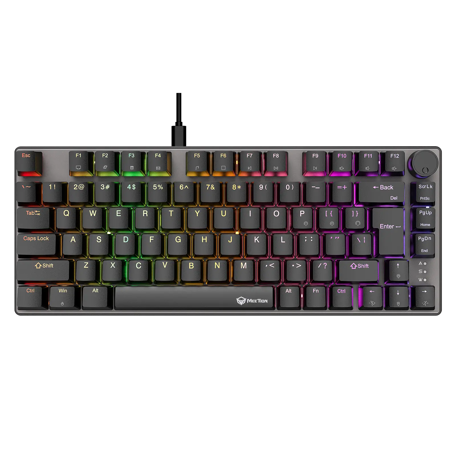 Meetion MK006 Pro 75% RGB Wired Mechanical Keyboard – Black