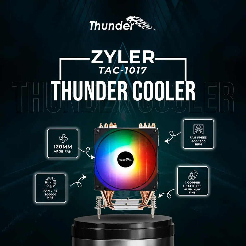 Thunder Zyler TAC-1017 ARGB CPU Air Cooler